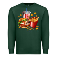 Sports Green hamburger potatoes and coke Premium Sweatshirt - AdoDesignShop