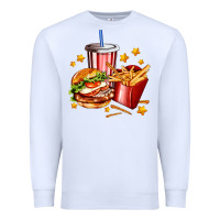 White hamburger potatoes and coke Premium Sweatshirt - AdoDesignShop