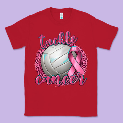 Tackle Cancer Volleyball Classic Tee Designed By Texasbilliewilder