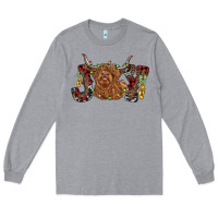 Heather Grey joy highland cow Long Sleeve Tee - RanaPortraitStore
