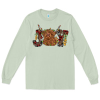 Matcha joy highland cow Long Sleeve Tee - RanaPortraitStore
