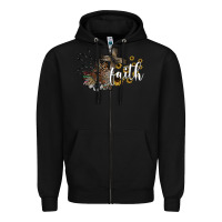 Black faith Zipper Hoodie - SublimationCraftShop