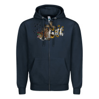 Navy faith Zipper Hoodie - SublimationCraftShop