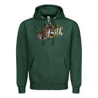 Sports Green faith Zipper Hoodie - SublimationCraftShop