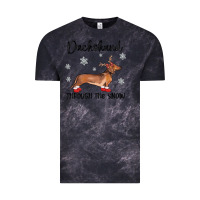 Cloud Black dachshund through the snow Vintage Tee - MaliasSmallBusiness