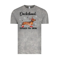 Cloud Rock dachshund through the snow Vintage Tee - MaliasSmallBusiness