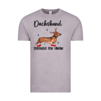 Vintage Zinc dachshund through the snow Vintage Tee - MaliasSmallBusiness
