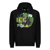 Black one lucky nurse Premium Hoodie - MaliasSmallBusiness