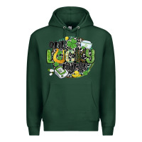 Sports Green one lucky nurse Premium Hoodie - MaliasSmallBusiness
