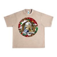 French Oak Christmas Joy To The World Urban Heavy Tee - RanaPortraitStore