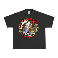 Pigment Black Christmas Joy To The World Urban Heavy Tee - RanaPortraitStore