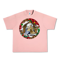 Salmon Christmas Joy To The World Urban Heavy Tee - RanaPortraitStore