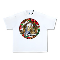 White Christmas Joy To The World Urban Heavy Tee - RanaPortraitStore