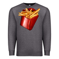 Charcoal Heather french fries Premium Sweatshirt - AdoDesignShop