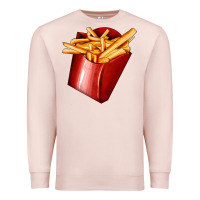 Pale Pink french fries Premium Sweatshirt - AdoDesignShop