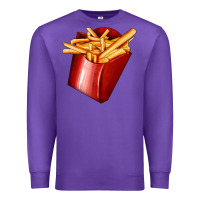 Purple french fries Premium Sweatshirt - AdoDesignShop