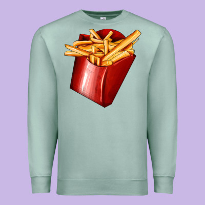 French Fries Premium Sweatshirt Designed By Adodesignshop