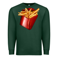 Sports Green french fries Premium Sweatshirt - AdoDesignShop