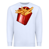 White french fries Premium Sweatshirt - AdoDesignShop