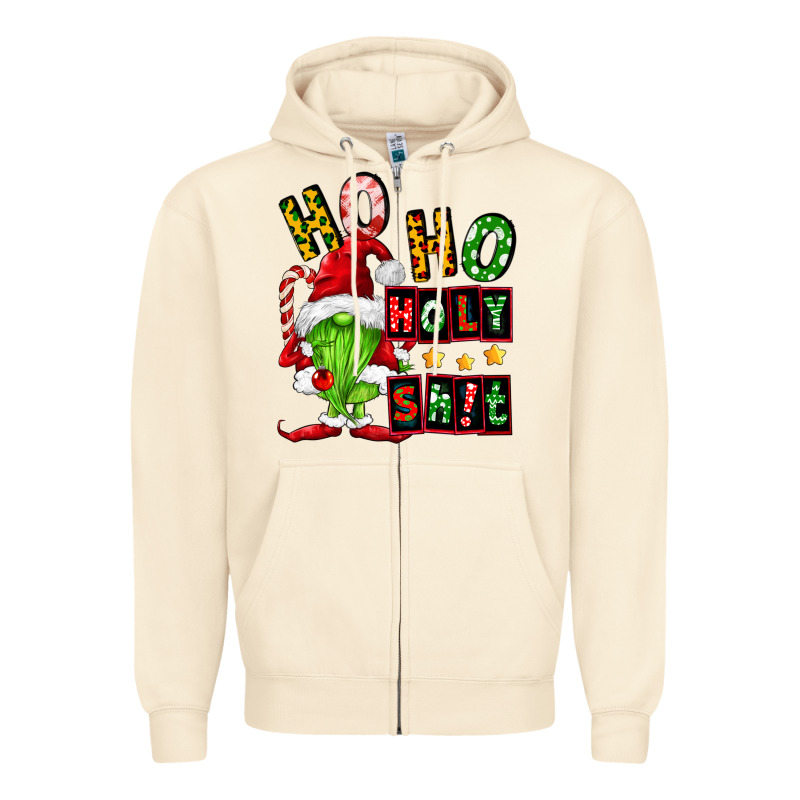 Ho Ho Holy Shit Zipper Hoodie by FaDigitalArtStudio | Teevron