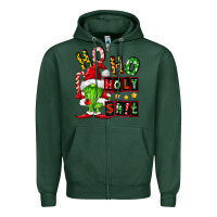 Sports Green ho ho holy shit Zipper Hoodie - FaDigitalArtStudio