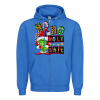 True Royal ho ho holy shit Zipper Hoodie - FaDigitalArtStudio