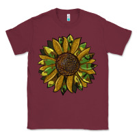 Burgundy camouflage flitter sunflowers Classic Tee - RanaPortraitStore