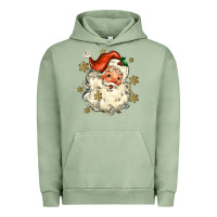 Pigment Oil Green Christmas Santa Urban Hoodie - MaliasSmallBusiness