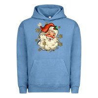 Pigment Pebble Blue Christmas Santa Urban Hoodie - MaliasSmallBusiness