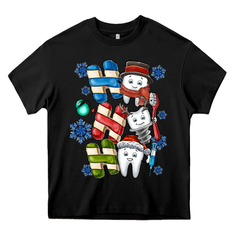 Ho Ho Ho Teeth Heavy Core Tee by CowhideDigitalArt | Teevron