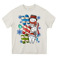 Cream ho ho ho teeth Heavy Core Tee - CowhideDigitalArt