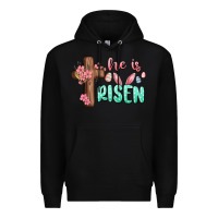 Black he is risen Premium Hoodie - MaliasSmallBusiness