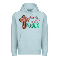 Blue Mist he is risen Premium Hoodie - MaliasSmallBusiness