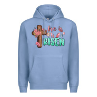 Colony Blue he is risen Premium Hoodie - MaliasSmallBusiness