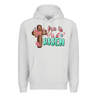 Dove Grey he is risen Premium Hoodie - MaliasSmallBusiness