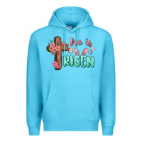Ocean Blue he is risen Premium Hoodie - MaliasSmallBusiness