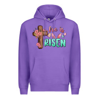 Purple he is risen Premium Hoodie - MaliasSmallBusiness