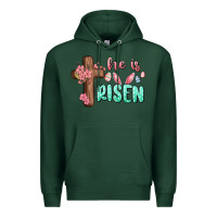 Sports Green he is risen Premium Hoodie - MaliasSmallBusiness
