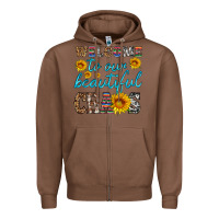 Chestnut welcome to our beautiful chaos Zipper Hoodie - HRA Design Shop