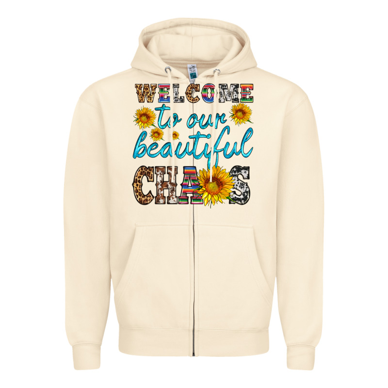 Welcome To Our Beautiful Chaos Zipper Hoodie by HRA Design Shop | Teevron