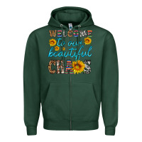 Sports Green welcome to our beautiful chaos Zipper Hoodie - HRA Design Shop