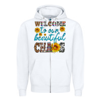White welcome to our beautiful chaos Zipper Hoodie - HRA Design Shop