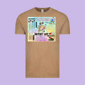 Artist Life Vintage Tee Designed By Maliassmallbusiness