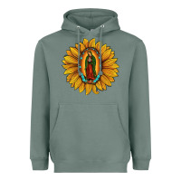 Sage our lady of guadalupe sunflower Heavyweight Hoodie - JahusDesignShop