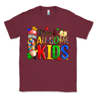 Burgundy i teach au some kids Classic Tee - Zillion Design Studio