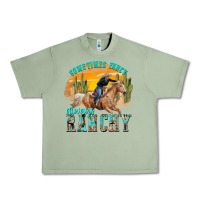 Oil Green sometimes fancy always ranchy Urban Heavy Tee - texasbilliewilder