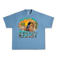 Pebble Blue sometimes fancy always ranchy Urban Heavy Tee - texasbilliewilder