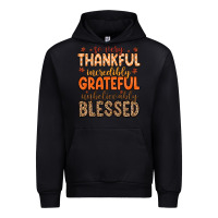 Black so very thankful incredibly grateful unbelievably Urban Hoodie - MaliasSmallBusiness
