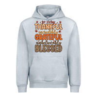 Heather Grey so very thankful incredibly grateful unbelievably Urban Hoodie - MaliasSmallBusiness
