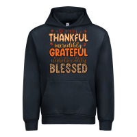 Navy so very thankful incredibly grateful unbelievably Urban Hoodie - MaliasSmallBusiness